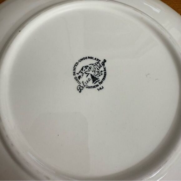 Vintage Blue Ridge Southern Pottery Ivy Luncheon
Plate - Hand Painted - Picture 7 of 8